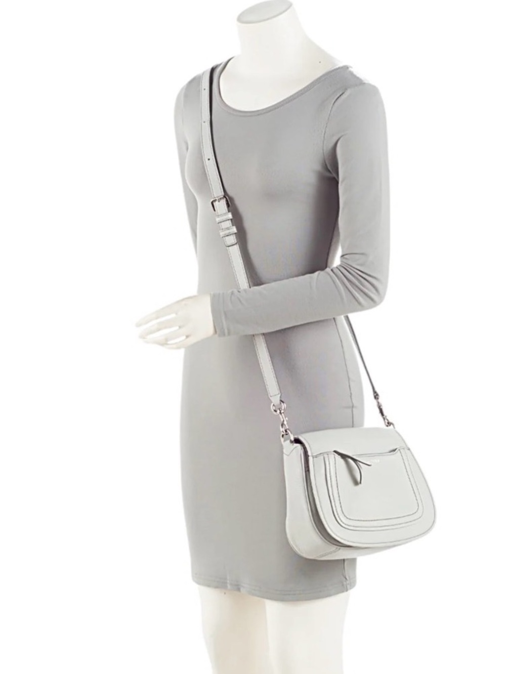 Marc Jacobs Empire City Light Gray Crossbody Shoulder Bag